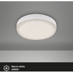Weiße Briloner LED Einbauleuchte Plat, 1er-Set, neutralweiß, Ø 7,5 cm. Ideal für Bad & Wohnraum.