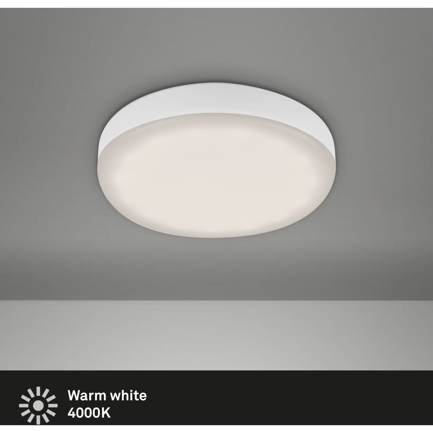 Weiße Briloner LED Einbauleuchte Plat, 1er-Set, neutralweiß, Ø 7,5 cm. Ideal für Bad & Wohnraum.