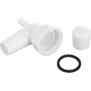 LUX Kondensatoranschluss, 33,1 mm (G 1), weiß, für Waschmaschine und Trockner.