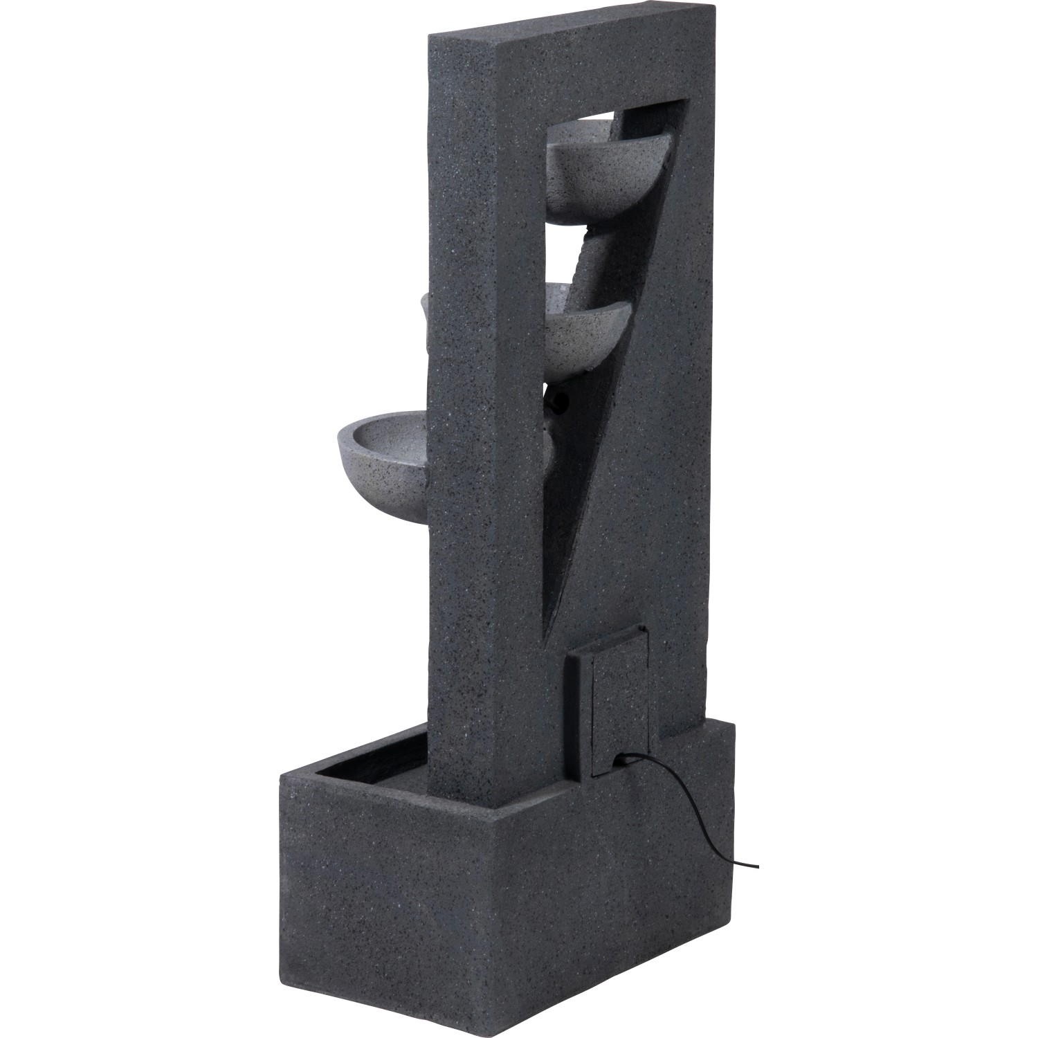 Dobar Design Gartenbrunnen XL Kaskade mit 4 Wasserschalen und LED-Beleuchtung.