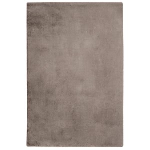 Moderner, taupefarbener Teppich (230x160 cm) mit weicher Oberfläche. Ideal für Wohnzimmer.