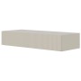 Selsey Veldio Wand-Konsole 90 cm in Greige mit Lamellenfront und Schublade. Moderner Stauraum.