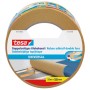 Tesa Doppelseitiges Klebeband Universal, 25m x 50mm. Braune Rolle mit Anwendungshinweis für Teppich.