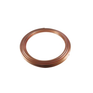 Blankes Kupferrohr (18x1,0 mm) als Ring, Meterware für Heizung und Solar.