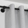 Gardinia Gardinenstange Industrial Home, Ø 25 mm, schwarz, 200 cm mit Vorhang.