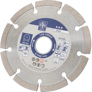 LUX Diamant-Trennscheibe Stein, 125 mm, 2er-Set für Winkelschleifer zum Schneiden von Stein, Beton und Asphalt.