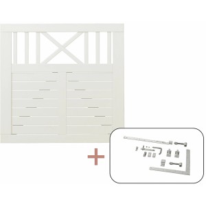 Plus Holz Einzeltor Nostalgi Nadelholz Weiß 100 cm x 95 cm