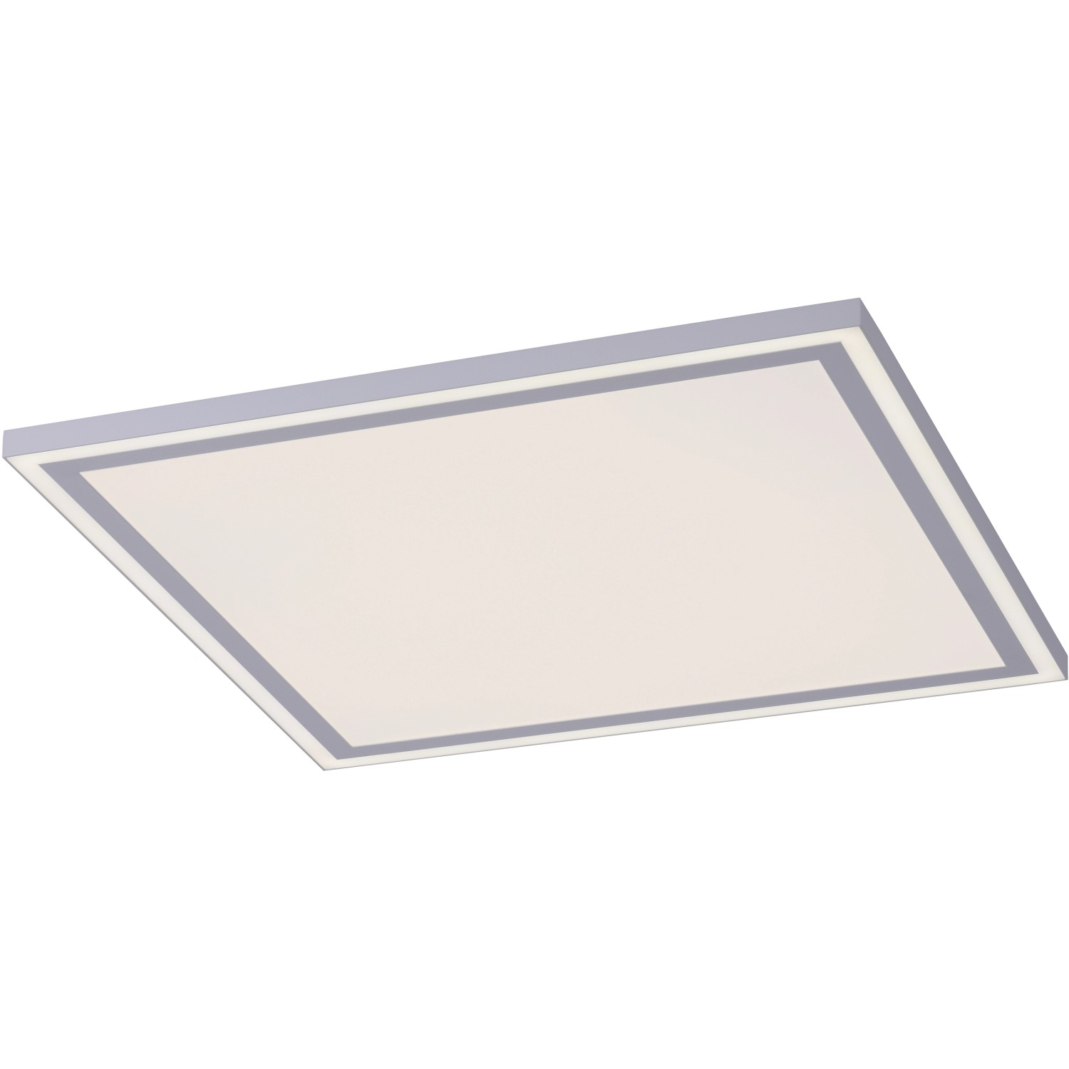 Weiße LED-Deckenleuchte Edging, quadratisch, 46,4 cm, dimmbar.