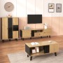 okwish TV Schrank mit Schubladen Stauraum Holzdesign 170x40x50.5cm Natur Schwarz_4
