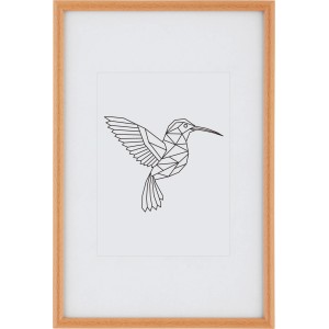 Bilderrahmen Buche Imitat, 20x30 cm, mit Passepartout und Glas