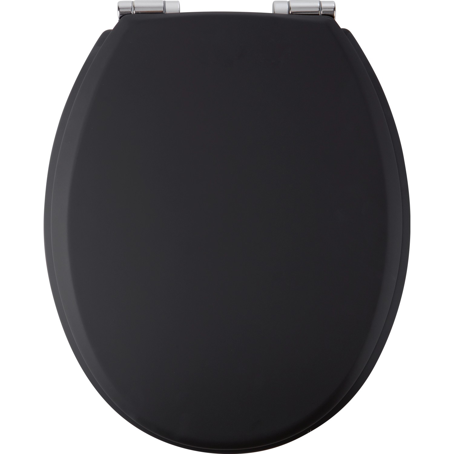 Schwarzer baliv WC-Sitz Laya mit Absenkautomatik und Holzkern.