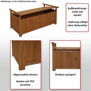 Anthrazitfarbene MCW Aufbewahrungstruhe aus Tannenholz mit Deckel, 53x108x60cm.