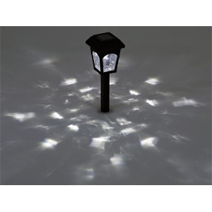Kupferfarbener LED-Solarspieß im Vintage-Look, ca. 37 cm hoch, mit Erdspieß für den Garten.