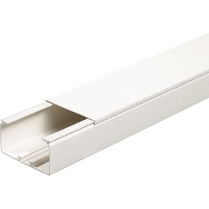 Weißer Kabelkanal, 110x60 mm, 2 m Länge. Ideal zur Kabelverlegung.