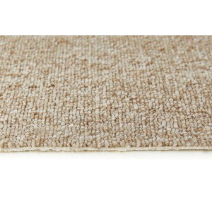 Nahaufnahme: Andiamo Teppichboden Alvar Vlies, hellbeige, Meterware. Schlingenpol-Textur.