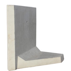 Diephaus L-Stein Ecke bewehrt, grau, 90 Grad, 80x100x12 cm, 2-teilig für Mauersysteme.