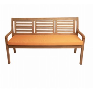 Orangefarbenes Gartenbank Kissen 110x50 cm für 2-Sitzer Bänke.