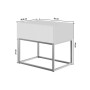 Selsey Nachttisch Veldio Rillenfront Goldfarbenes Gestell Schwarz 50 cm_5