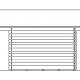 Skizze Skan Holz Gartenhaus Davos 1 Natur, 380x300cm, Seitenansicht der Blockbohlenbauweise.