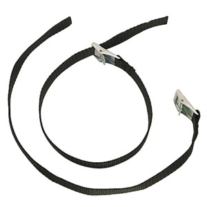 2er Set schwarze Gurte mit Metallschnalle für Reise & Transport.