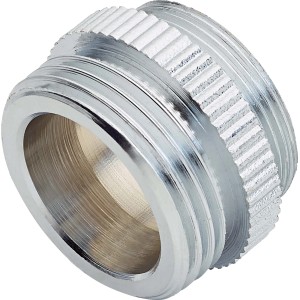 Reduzierstück M24 auf 26,4 mm (G 3/4) aus Chrom-Messing für Auslaufventile.