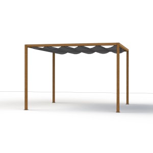 Siena Garden Pergola Schattenmanufaktur Libera Basis 300 cm x 300 cm Wood