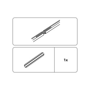 Gardinia Schienenverbinder transparent für 13mm Vorhangschiene, Detailansicht.