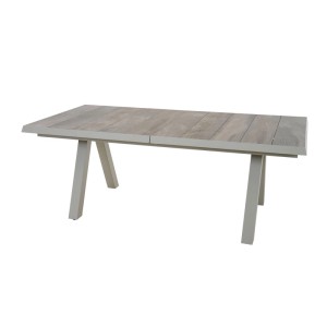 Siena Garden Gartentisch ausziehbar Keramik Seidengrau 100 cm x 200 cm