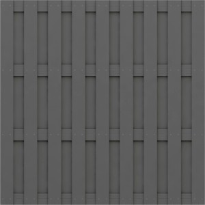 Sichtschutzzaun Element Jumbo WPC Anthrazit 179 cm x 179 cm