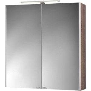 Jokey Spiegelschrank 65 cm mit LED-Beleuchtung und Holzdekor.