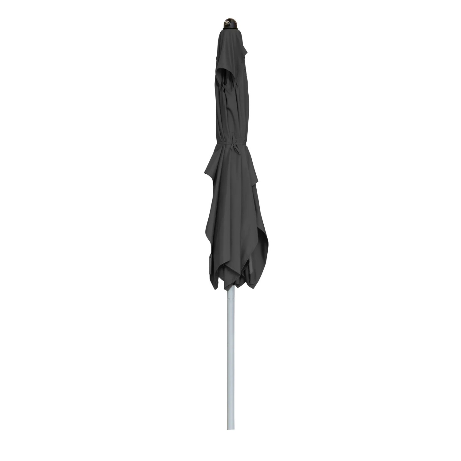 Geschlossener, anthrazitfarbener Doppler Marktschirm Active 210x140 cm mit Knickfunktion.