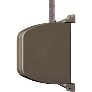 Schellenberg Aufschraubwickler Mini, schwenkbar, braun, mit Rollladengurt. Rollladenantrieb für Mini-System.