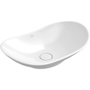 Villeroy & Boch My Nature Aufsatzwaschbecken, oval, weiß, aus Keramik.
