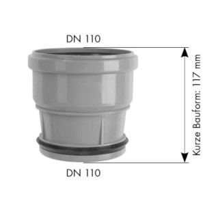 Marley Steckmuffe DN 110/110 HTSM Grau