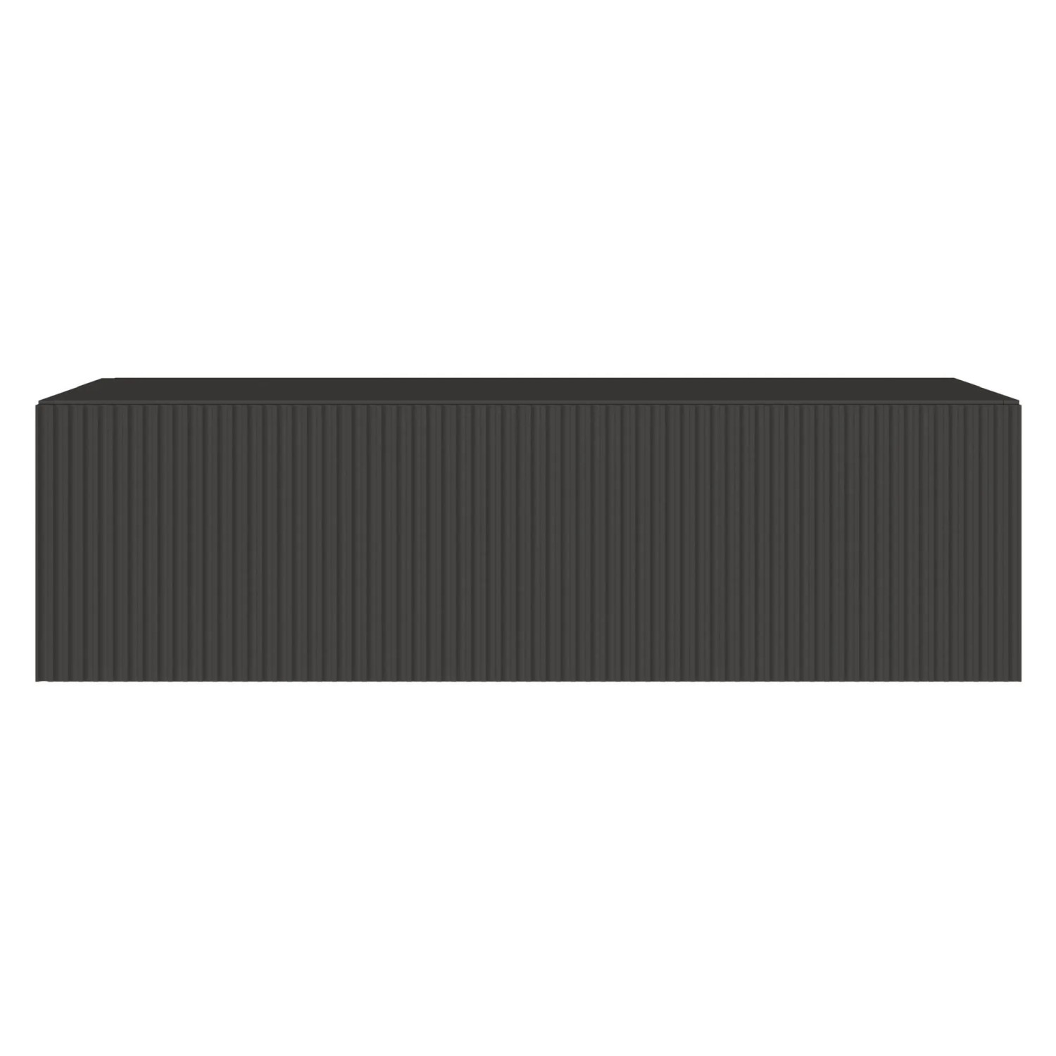 Schwarzes Selsey TV-Hängeboard Veldio, 100 cm, mit eleganter Lamellenfront.