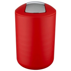 Roter Wenko Schwingdeckeleimer Brasil, 6,5 Liter, für Bad & WC.