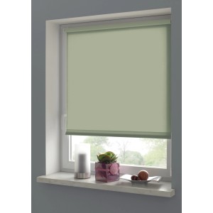 Gardinia EasyFix Rollo, 120x150 cm, mintgrün, lichtdurchlässig, am Fenster montiert.