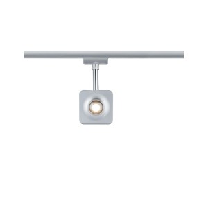 Paulmann URail LED Spot Cube, 8W, Chrom matt, dimmbar, für Schienensysteme.