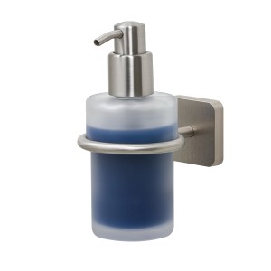 Tiger Seifenspender Onu, Edelstahl gebürstet, mit Glasbehälter für Bad & WC.