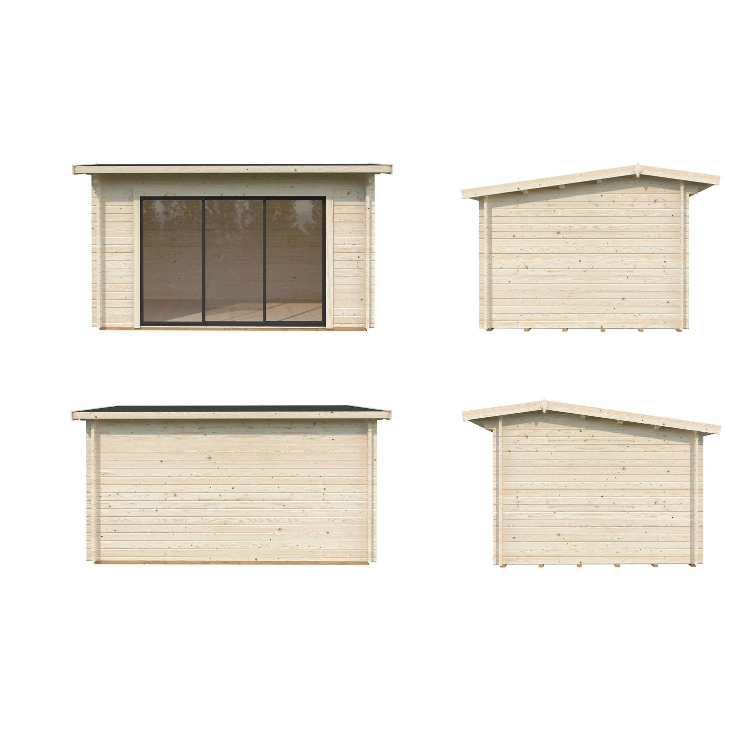 Palmako Gartenhaus Ines Slide Plus 390 x 300 cm Lackiert Grau-Anthrazit FSC®_8