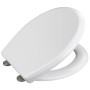 Weißer Wenko WC-Sitz Gubbio mit Absenkautomatik aus Duroplast, antibakteriell.