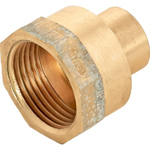 Löt-Übergangsmuffe 30 mm aus Rotguss für Rohrverbindungen in Heizungs- oder Trinkwasseranlagen.