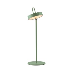 Grüne LED-Akku-Tischleuchte Amag, 47,2 cm hoch, für Innen und Außen. Dekoleuchte mit Touchdimmer.