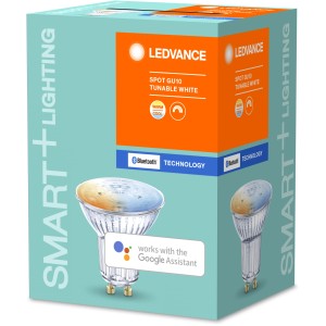 Ledvance Smart+ Bluetooth LED-Reflektorlampe PAR16 GU10, tunable white, in Verpackung.