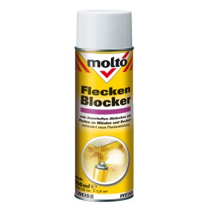 Molto Flecken Blocker Spray, weiß matt, 250ml Dose zur Fleckenisolierung auf Wänden und Decken.