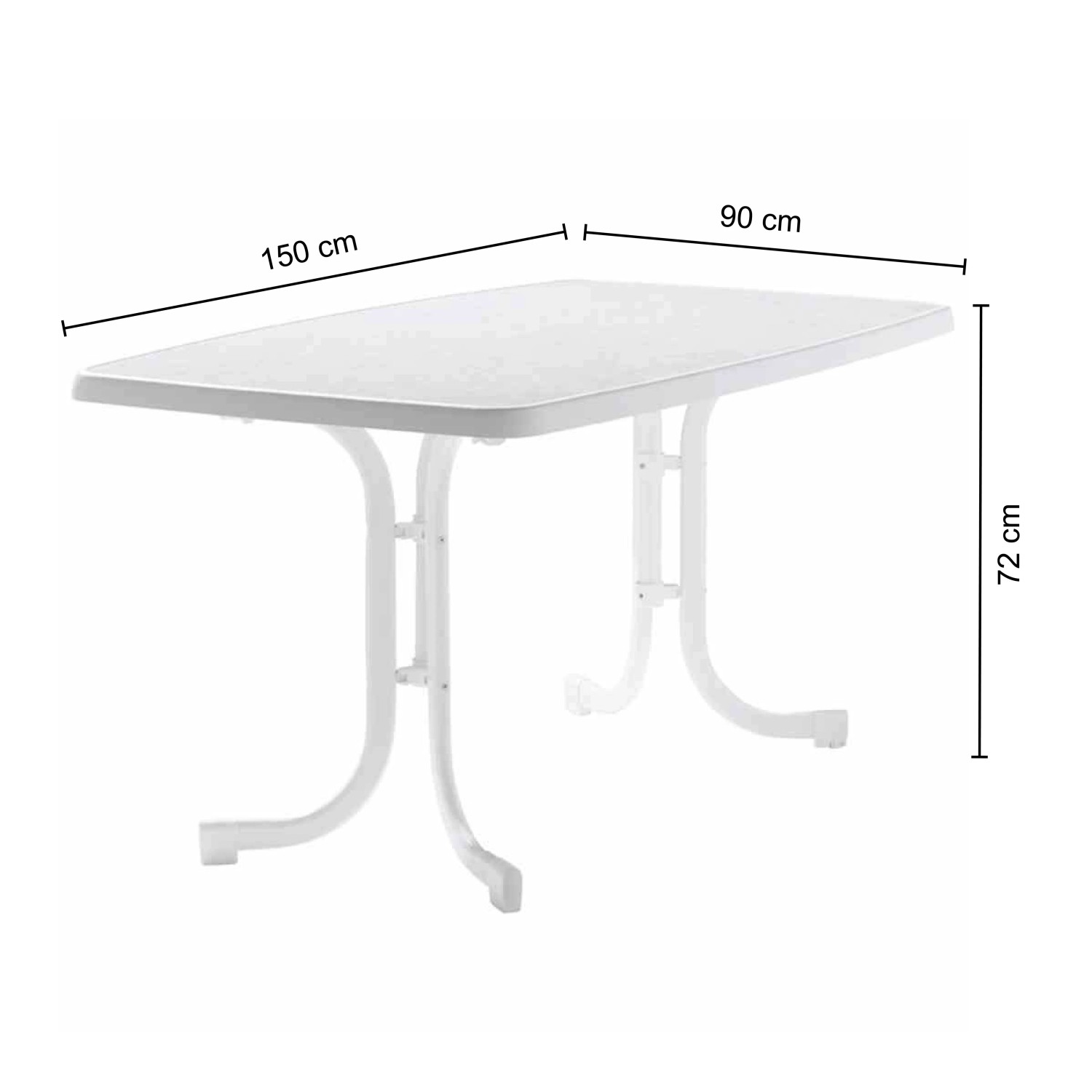 Sieger Klapptisch Rechteckig Kunststoff Weiß 90 cm x 150 cm kaufen bei OBI