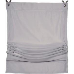 Graues Raffrollo Easyfix, 100x170 cm, lichtdurchlässig und ohne Bohren montierbar.