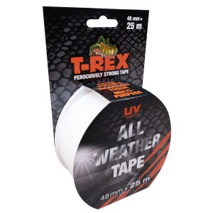T-Rex Allwetter Klebeband, 48mm x 25m, transparent und UV-beständig.