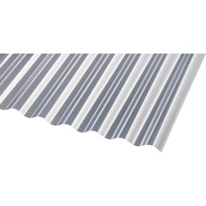 Klare PVC Profilplatte Sinus 76/18, 2500x900mm, für robuste Kunststoffbedachung.