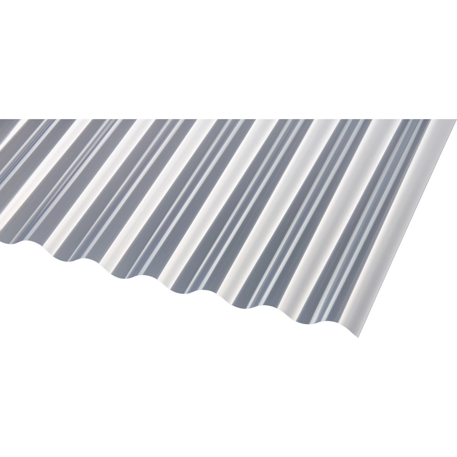 Klare PVC Profilplatte Sinus 76/18, 2500x900mm, für robuste Kunststoffbedachung.